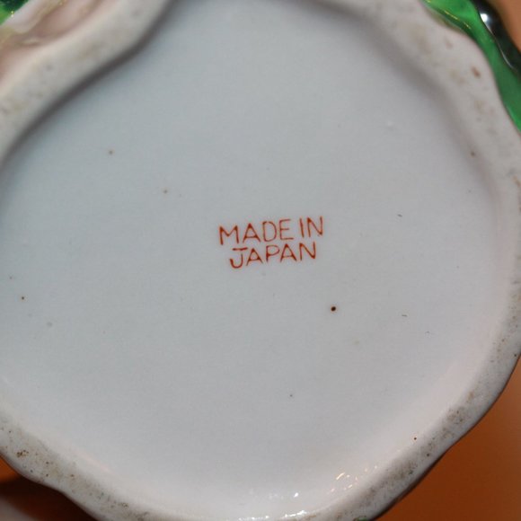 ANTIQUE POWDER JAR VICTORIAN LADY HALF DOLL  ART DECO PORCELAIN TRINKET BOX - Picture 4 of 5